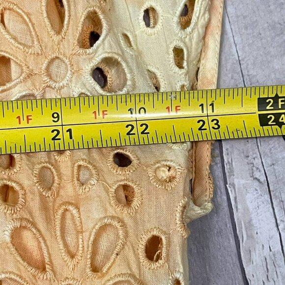 Jen’s Pirate Booty Shine On Kaftan Eyelet Maxi Dress Cover Up Yellow M / L - Picture 11 of 16